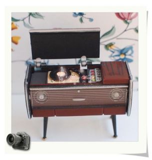 Dollhouse Miniature 1 24 Toy Antique Record Player Length 5cm 2inches 
