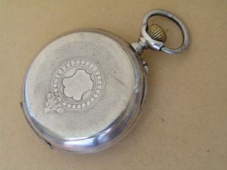 1880 antique swiss silver pocket watch