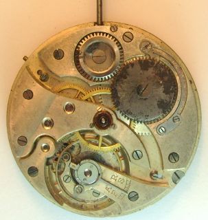 Swiss Antique Pocket Watch Movement 42mm for Part Repaire Running 