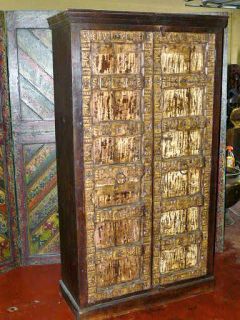 Antique Jaipur Doors Armoire Rustic Furniture India 80x43