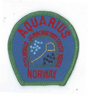   World Scout Jamboree Norway Aquarius Scouts Contingent Patch