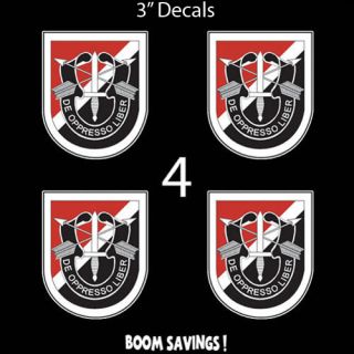 US Army Flash 6th Special Forces Group DUI 4 Four 3 Decal Sticker Lot 