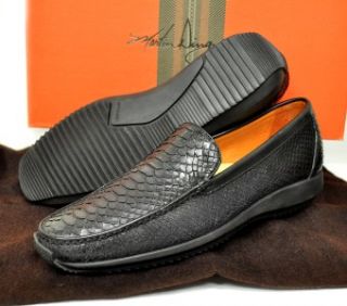 New Martin Dingman Mens Shoes Arlo Genuine Python Black $595 Diamond 