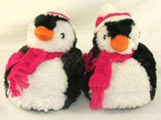 aroma home snug warm cozy animal slippers penguin