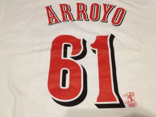 Bronson Arroyo Cincinnati Reds Jersey White T Shirt New Majestic $20 