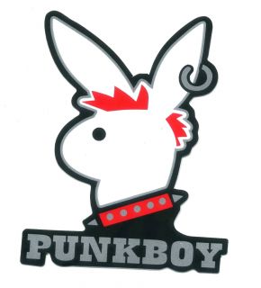 Punk Bad Boy Bunny Rabbit Skate Bikes Vinyl Sticker N33