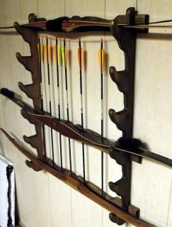 Archery Recurve Longbow 6 Bow Display Rack