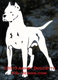 Dogo Argentino Dog Vinyl Decal Sticker by K9 Design