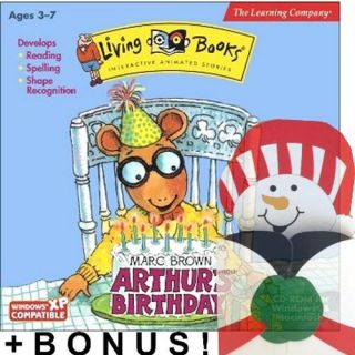 Living Books Arthurs Birthday + SNOWMAN GIFT BOX