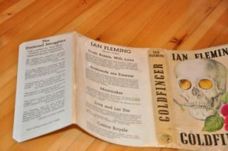 Goldfinger Ian Fleming 1st 1st UK Edition w Original Unclipped Dust 