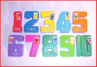 sesame street 4 1 2 tall plastic numbers complete set of 1