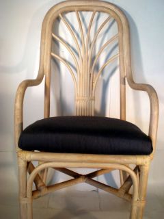 Bryan Ashley Rattan High Back Arm Chair 4610 White Wash