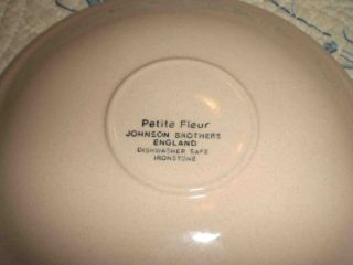 Four Johnson Brothers Saucers Petite Fleur Pattern Laura Ashley Pink 