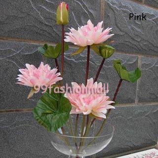 autumn water lily flowers silk lotus plant wedding party decor