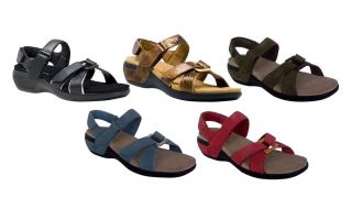 Aravon by New Balance Kira Womens Leather Sport Sandal in 5 Colors All 