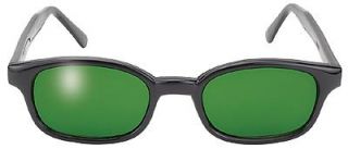 KDs Original Sunglasses Dark Green Lens Biker Shades