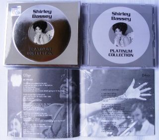 Shirley Bassey Platinum Collection CD Bio Lyric Booklet