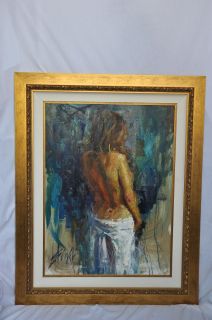 Henry Asencio Original Framed Oil Painting Large Art Beautiful Woman 