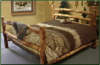 1203 Queen Aspen Corral Log Bed (Visit our  Store for 