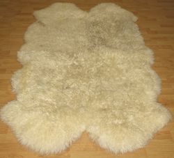 Sheepskin Sheep Skin Rug 43x75 Lambskin Ivory Wool