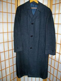 Vtg 1940s Mens Burnbrae Astro Wate Wool Coat Medium