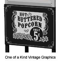 Funtime 8oz Black Popcorn Popper Machine Maker Cart Vintage Style 