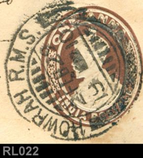 India Howrah R M s Railway Mail Service Postmark 1929
