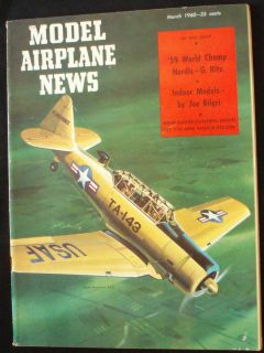 Model Airplane News Magazine March 1960 Detailed Plans