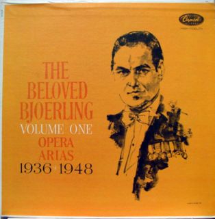 Jussi Bjoerling Beloved Volume 1 Opera Arias LP G 7239