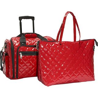 Athalon Plane Case 16 Carry on Tote Set Red Patent