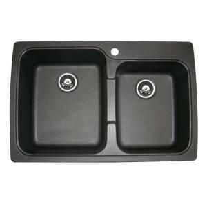 Astracast as US20RZUSSK Double Bowl Kitchen Sink Black