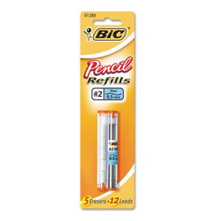 BIC Lead/Eraser Refills for Atlantis/Clic Master/Velocity, 0.5mm, 12 
