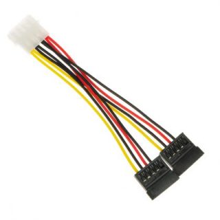 IDE SATA Serial ATA Y Splitter Power Cable Connector 4 Pin to Double 