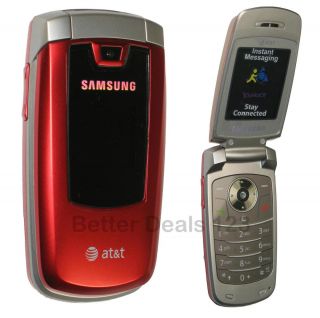 New Samsung SGH A437   Red (AT&T) Cell Flip Phone