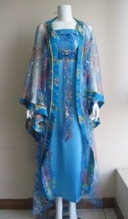 New Handmade vintage Chinese traditional royal Dress Gown size M L XL 