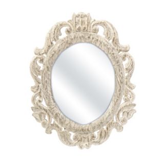With a shabby chic cottage attitude, the Aurelia oval mahogany mirror 