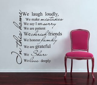 In this home wall sticker art paper Decor Decal vinyl removable wall 