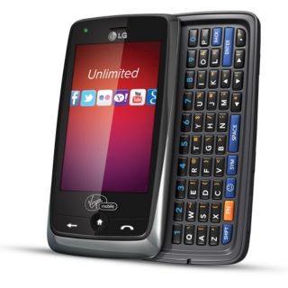 LG Rumor Touch LN510   Black (Virgin Mobile) Cellular Phone Brand New 
