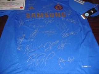 2012 2013 Chelsea Home Signed Soccer Jersey with Certificate of 