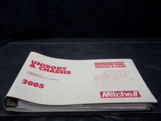 2005 Mitchell Imported Vehicle Unibody Chassis Dimension Specification 