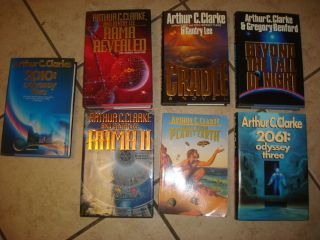 LOT OF 7 BOOKS, ARTHUR C. CLARKE, VERY GOOD CONDITION See Pics Fast 
