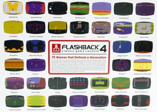 Atari Flashback 4 Retro Game Console w/ 2x Wireless Controllers 75 