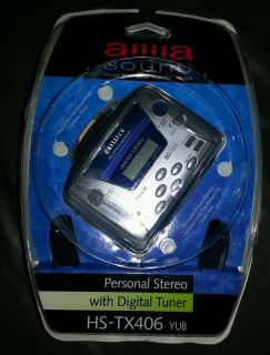AIWA SOUND PERSONAL STEREO AM FM RADIO CASSETTE PLAYER HS TX406 NEW 