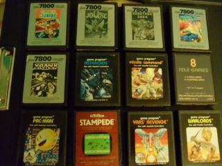 Atari 7800 2600 Games Lot of 12 total 5 7800 games 7 2600 games