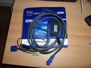 Aten 2 Port USB KVM Switch Cable Unit Model CS 62U