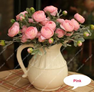   Silk Fake Peony Rose Flower Wedding Bouquets Home Decor Garden Plant