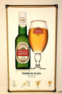 Stella Artois Belgiums Original Beer Metal Bar Sign