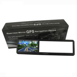 Car Rearview Mirror With GPS Navigation Bluetooth AV IN VDR AUX 