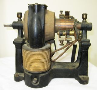    1880s CROCKER WHEELER Vintage Bi Polar Motor Attic Fresh A Cond Fan