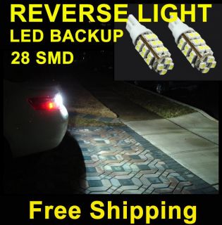 2X White Reverse Light Bulb Lamp Back Up 28 SMD LED Xenon Backup 921 
